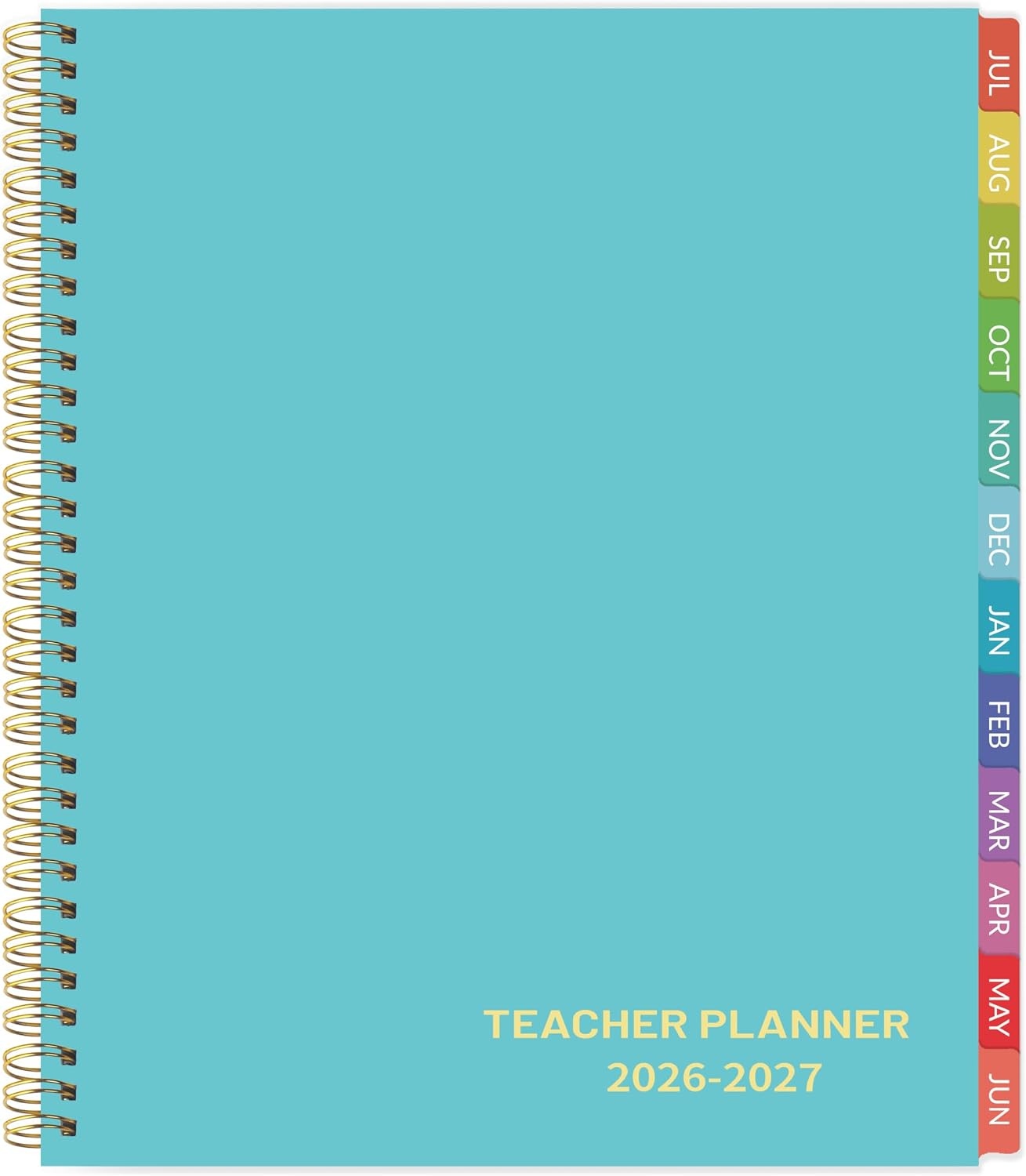 2026-2027 Teacher Planner Weekly and Monthly Teacher Planner 2026-2027 Academic Year, July 2026 - June 2027, 8.7" x 10.8", Lesson Planner Book with Twin-Wire Binding & Tabs for Teachers - Blue