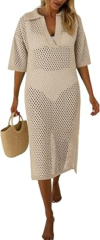 FISOEW Womens Crochet Swimsuit Coverup
