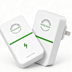 2 Pack Power Box Device US Plug,Plug-and-Play, Surge Protector for Home Appliances, Flame-Retardant Shell & Overheat Auto Automatic Stable Voltage Regulator for Home Office