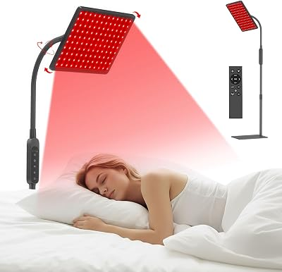 Red Light Therapy Lamp:Gooseneck Infrared Red Light Therapy Lamp with Led 660nm&850nm Near Infrared LED Red Light,Near Infrared LED Red Light Therapy Device at Home for Face and Body