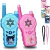 W3 Walkie Talkies for Kids Toys for 3-12 Year Old Boys Girls | Drop-resistant ABS Material, Single-channel, 1000ft, DIY Stickers, Built-in Flashlight, Lanyards, For Camping, Outdoor Toys