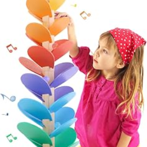 Wooden Marble Run Music Tree Montessori Toys Marble Ball Run for Kids 3-5