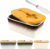 GLAVIONIX Butter Dish with Lid and Knife