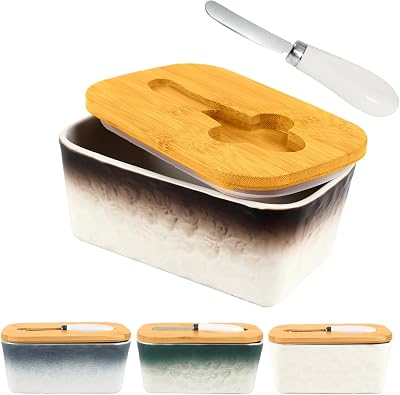 GLAVIONIX Butter Dish with Lid and Knife