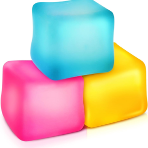 Fidget Toys Stress Cube 3 Pack: High Density Gel Filled Sensory Toys, 2.1″ Cube, Anxiety Relief Squishy Fidget Toys, Stress Balls for Adults Kids Children Teens, Fidgets for Classroom