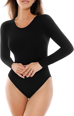 SINOPHANT Women Long Sleeve Bodysuits