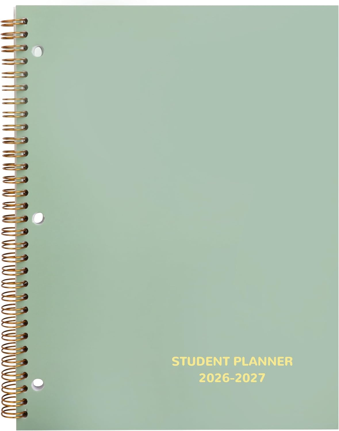 Student Planner 2026-2027 Monthly & Weekly School Planner 2026-2027 Student Planners Academic Year for Middle and High School, Aug 2026 - Jun 2027, 8.2" x 10.7", Academic Planners with Stickers & 3-Hole Punched - Green
