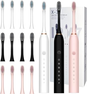 MSETGRD 3 Pack Electric Toothbrush with 6 Modes