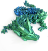 Flavery 3D Printed Dragon – 24 inch Large Pearly Sheen Articulated Dragon Fidget Toy, 3D Printed Gift for Birthday, Figurine Decor(Green Mix Blue)