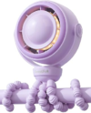 SWEETFULL Baby Stroller Fan – 4000mAh Rechargeable 4-Speed Quiet with LED Display & Night Light, Mini Portable 360° Clip On Safe Fan for Car Seat, Crib, Travel – Purple