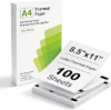 Thermal Printer Paper 8.5 x 11 US Letter InklessPrinting Paper 100 Sheets | BPA Free, Fade Resistant, Compatible with M834, A285M, M08F Portable Printers