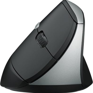 Rapoo EV250 Silent Vertical Ergonomic Mouse, 2.4G Wireless Optical Mouse, 800/1000/1200/1600 DPI, Quiet Clicks, 5 Buttons, Compatible with Windows/Mac OS/iPad OS, Laptop, PC – Black