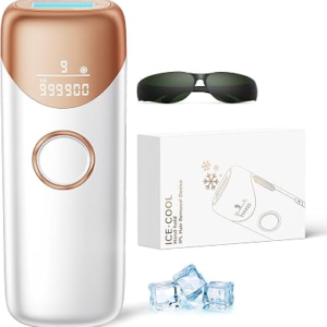 Ubroo Laser Hair Removal with 5℃ Ice Cooling,Hand-held Hair Removal Device IPL Hair Removal for Women and Men,Reduce Hair Regrowth,Full Body Use for Legs,Bikini,Armpits（Gold）