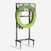 MLICAWU Garden Hose Holder Freestanding with Storage Basket