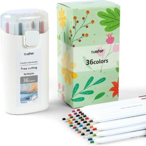 TIJOPOP Mechanical Colored Pencils,3.0mm 36-Color Erasable Mechanical Pencil Set with Sharpener and case,Ideal for Writing,Drawing and Painting Supplies