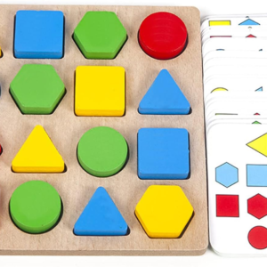 Shape Matching Game Color Sensory Educational Toy, Geometric Shape Quick Matching Board Game Montessori Learning Toys for Toddlers Kids Boys Girls (for 1 Player)