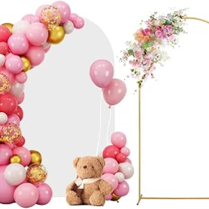 SUUWOEE Wedding Arch Backdrop Stand and White Arch Cover