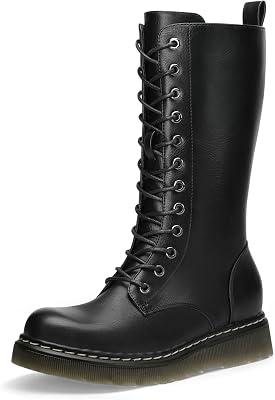 Athlefit Women's Lace-Up Combat Boots
