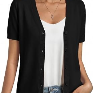 GKBK Short Sleeve Cardigan Sweaters
