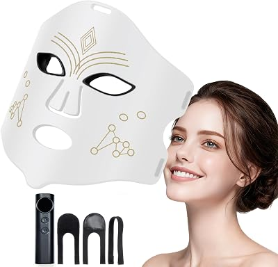Red Light Therapy for Face, 4 Modes LED Light Therapy Mask