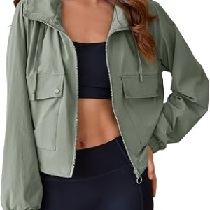 TANKANEO Cropped Military Jackets
