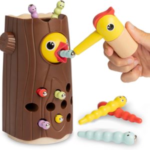Nene Toys Little Woodpecker – Montessori Magnetic Toy for Toddlers 2-4 – Educational Toy for 2 3 Year Old Kids – Fine Motor Skills Learning Game – Gift Idea for Boys Girls Age 2-3