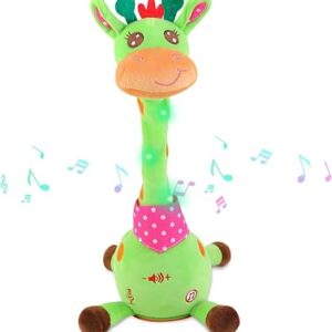 LUKETURE Green Dancing Giraffe Plush Toy