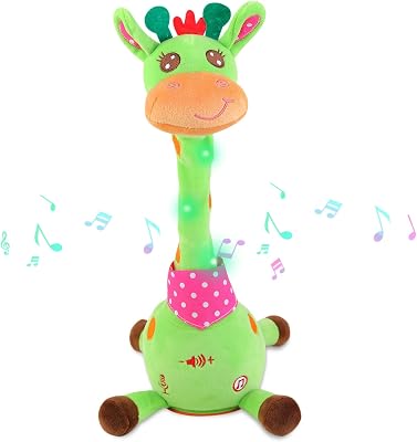LUKETURE Green Dancing Giraffe Plush Toy