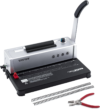 TIANSE Binding Machine, Spiral Coil Binder Machine, Manual Book Maker Punch Binder with Electric Coil Inserter,Suit for Letter Size / A4 / A5 with 100pcs 5/16” Plastic Coil Binding Spines & Plier