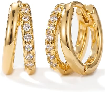 MUMREUES Gold Hoop Earrings