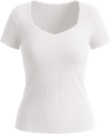 BELLE POQUE Womens Short Sleeve Square Neck Tops