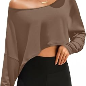 UNCLECAT Womens Off The Shoulder Crop Tops