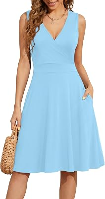 WEACZZY Womens Summer Sleeveless Casual Dresses