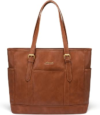 LOVEVOOK Laptop Tote Bag for Women,Leather Work Computer Briefcase Bag