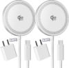 2Pack Magnetic Wireless Charger 25W Fast Charger for iPhone 17/16/15/14/13/12 Series & AirPods, Portable Wireless Charging Pad for Travel Home Office Desk, 9.8FT-White with Plug