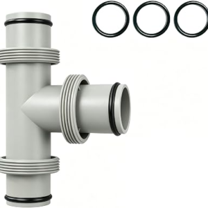 Nlfdbfsh Pool Hose Connector, 1.5″ to 1.5″ T-Joint Pool Hose Adapter, 3-Way Splitter Compatible with Above Ground Pool Filter Pump and Vacuum, Tool-Free Pool Replacement Parts