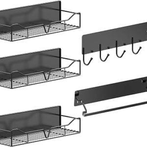 Uasdrvi 5Pcs Heavy-Duty Magnetic Shelves for Fridge, Washing Machines, Dryers, Metal Doors, and Any Metal Surface