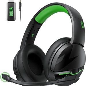 acer Wireless Gaming Headset, PS5 Headset with 2.4GHz for Ps5, Ps4, PC, Switch, Bluetooth 5.3 + 100Hrs Gaming Headphones with Noise Canceling Mic for Laptop, Mobile, Mac, 50mm Drivers (Green)