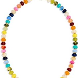 TENTMENTISE Colorful Beaded Initial Necklace