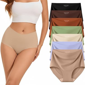 AILONGCITY Womens Underwear High Waist Tagless 7 Pack