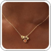 JIAOGE Gold Heart Initial Birthstone Necklace