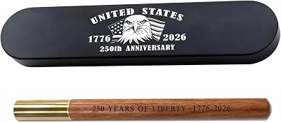 TGCNQ 250th Anniversary Pen, 250 Years of Liberty Patriotic Pen Gifts | 1776-2026 United States Wooden Gel Pen, Semiquincentennial Gifts for History Lovers, Veterans, Patriotic Americans