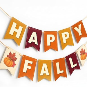 LARRAZABAL Happy Fall Banner Fall Decorations