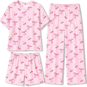 PETITE&ME 3 Pcs Girls Pajamas Set