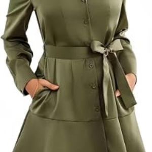 Ystguic Womens Midi Collar Dress
