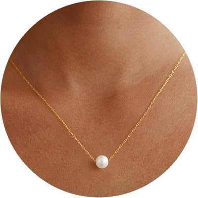 FIMHUT Gold Pearl Necklaces