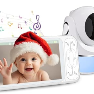 1080P Baby Monitor No WiFi, Pan Tilt 4X Zoom 5000mAh Battery Video Baby Monitor with Camera and Audio, 2-Way Talk, Night Vision, VOX, 1200FT