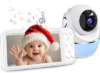 1080P No WiFi Baby Monitor with Camera and Audio, 5’’ Video Infants Monitor 5000mAh Battery Pan Tilt 4X Zoom 2-Way Talk, Night Vision, VOX