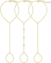 17 MILE 3Pcs 14K Gold-Plated Hand Chain Bracelets