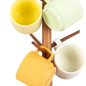 E-ROOM TREND Wood Coffee Mug Holder Countertop